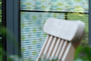 Plissee Blumenmuster