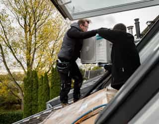 Transport einer Klimaanlage | Leverkusen Klimatechnik