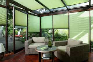 Plissee Wintergarten